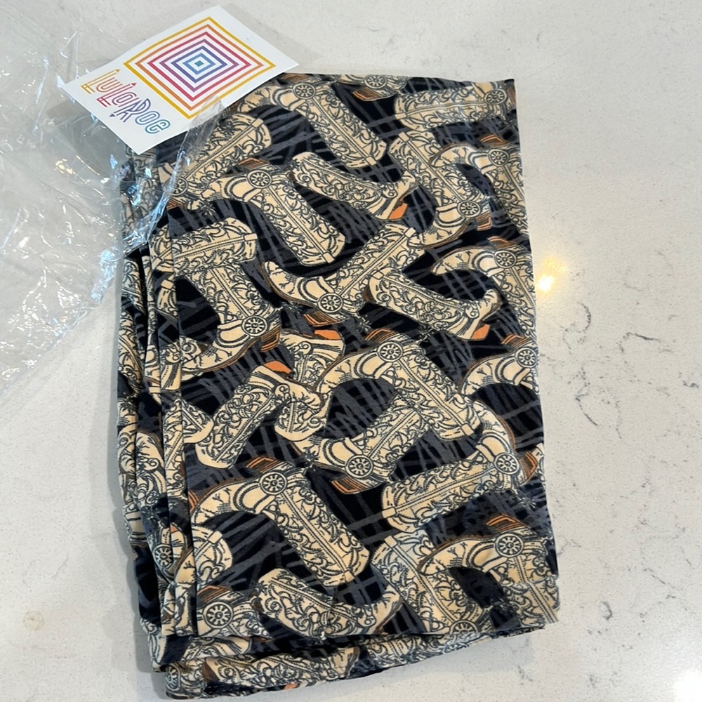 Lularoe western boot leggings. One size fits all. Never worn.
